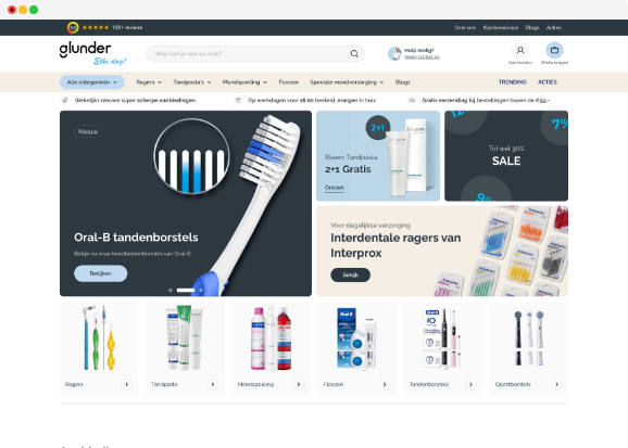 Glunder |  Shopify webshop