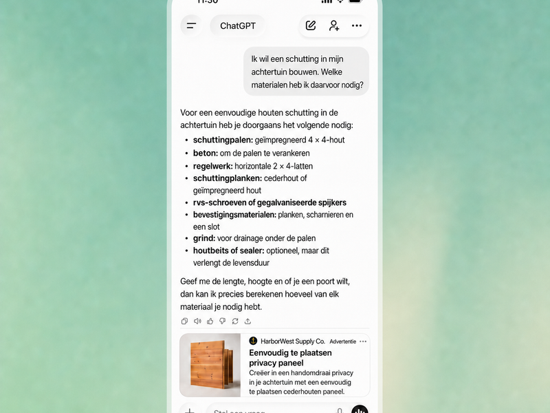 ChatGPT adverteren