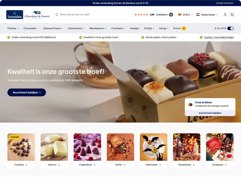 Een nieuwe ballotin voor Chocolate Sweets: van Lightspeed naar Shopify