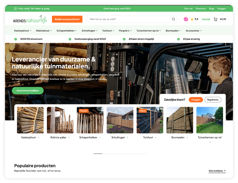 Van kastanjehout tot klikbaar: de nieuwe webshop van Arends Natuurlijk